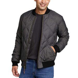 Eddie Bauer Men's 1936 Skyliner Down Quilted Puffer Jacket/ Black Gray